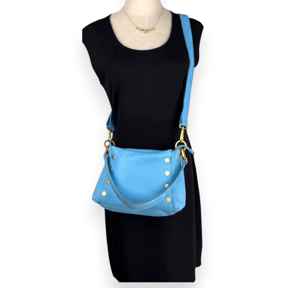 Hammitt Bryant Medium Sea Sprite Blue Leather Crossbody Shoulder Bag EUC - Picture 3 of 15